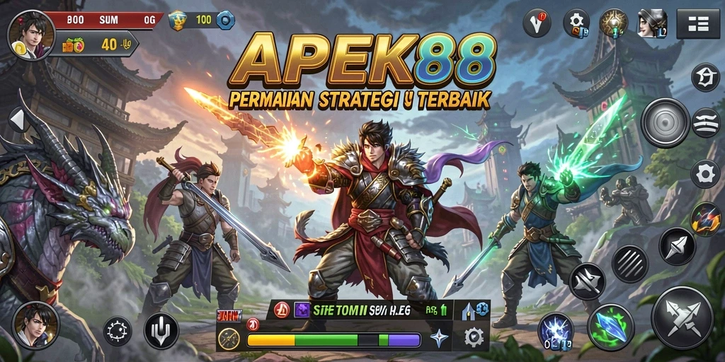 Tangkapan layar APEK88 menampilkan pertempuran yang intens dan strategi yang mendalam.