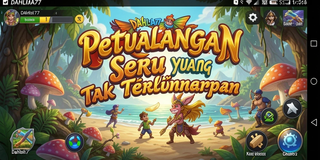 Tampilan gameplay menegangkan di dunia petualangan DAHLIA77.