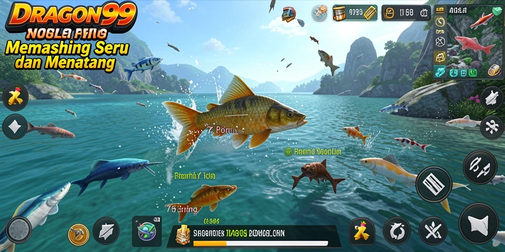 Tangkapan yang mengesankan dalam gameplay memancing DRAGON99.