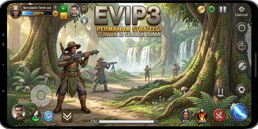 Tampilan gameplay EVIP3 dengan strategi dan interaksi pemain.