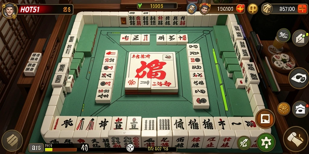 Tampilan gameplay Mahjong yang menarik dan seru.