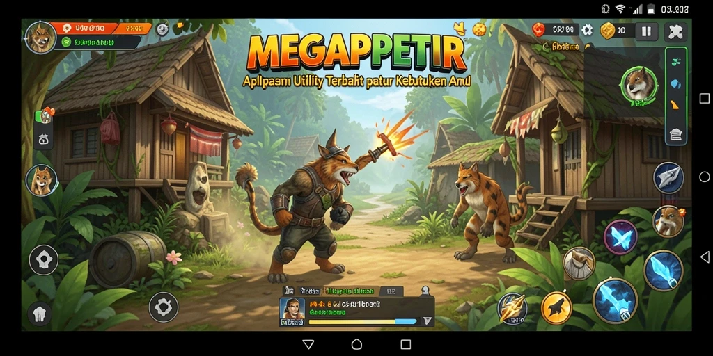 Screenshot utama MEGAPETIR dengan tampilan fungsi Utility yang menarik.