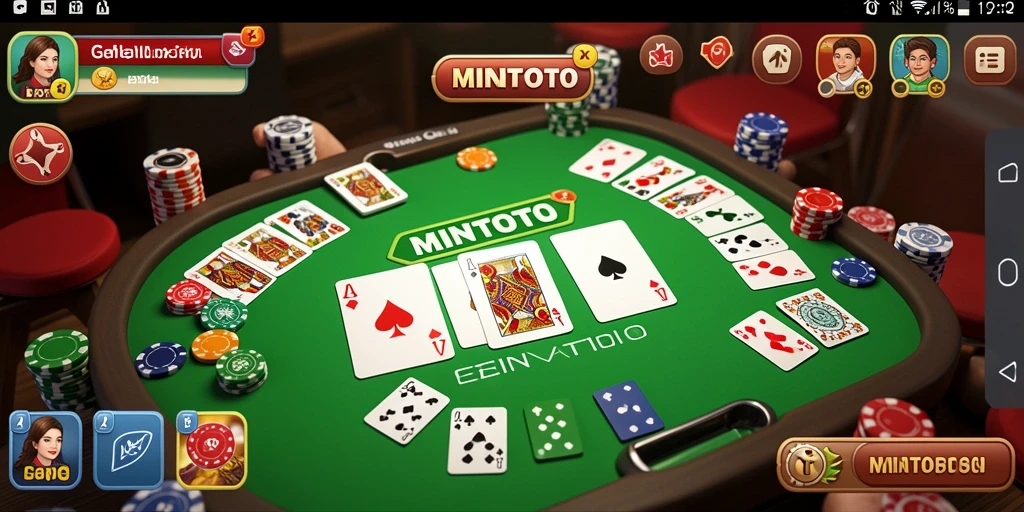 Screenshot gameplay MINTOTO menampilkan suasana permainan Gaple yang seru.