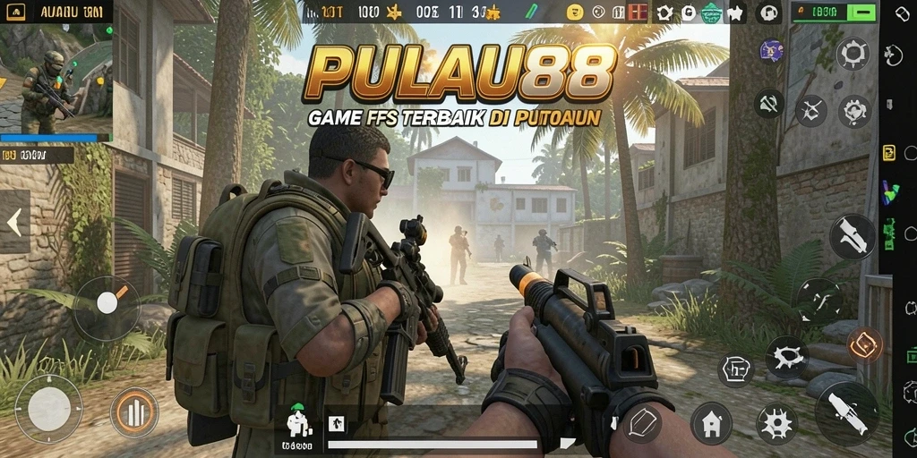 Screenshot gameplay PULAU88, menampilkan aksi tembak-menembak seru.