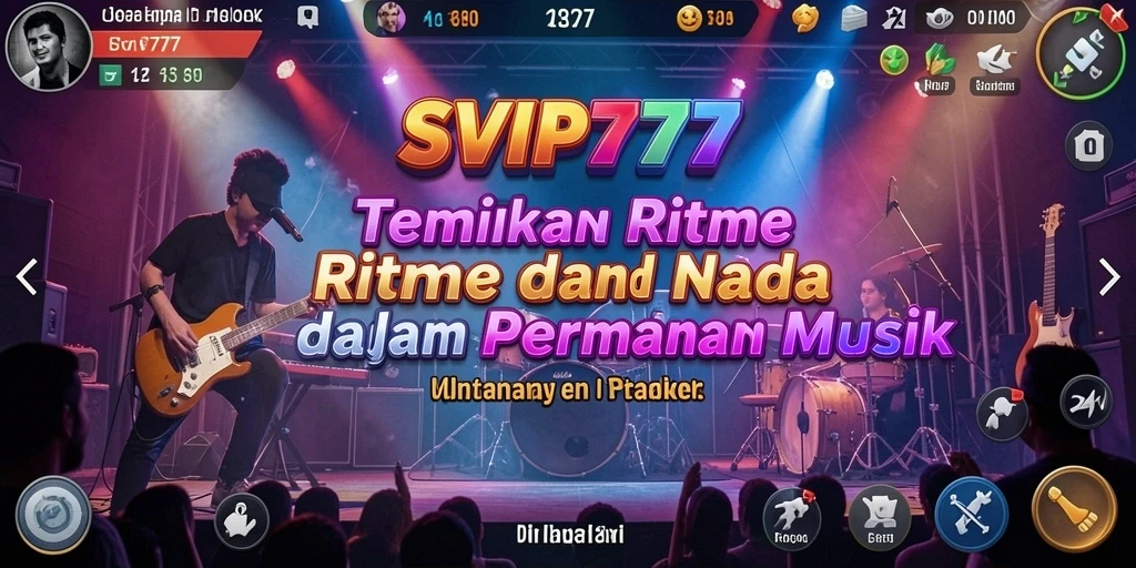Tampilan gameplay SVIP777 yang menarik dengan alat musik.